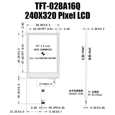 2,8 Modul des Zoll-ST7789V SPI TFT, Sonnenlicht lesbare TFT-Anzeige IPS