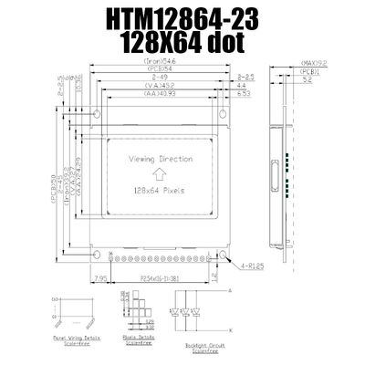 ZAHN 128X64 SPI grafische Anzeige LCD, Anzeige ST7565 STN LCD