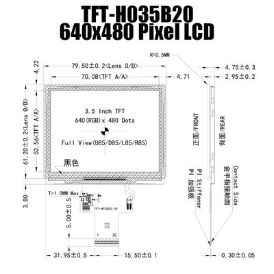 3,5 TFT-Anzeigefeld ST7703 Temperatur Zoll IPS 640x480 breites für Hand