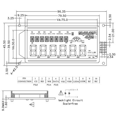 Multi Funktion Stromzähler-Segment LCD-Anzeigen-Fahrer ICs HT1622