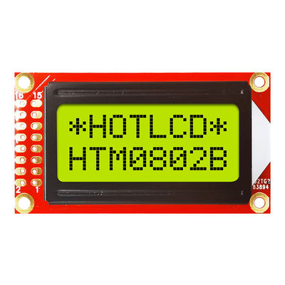 Kundenspezifischer Charakter LCD STN 8X2 zeigen PIN Standard-PFEILER des Gelbgrün-16 an