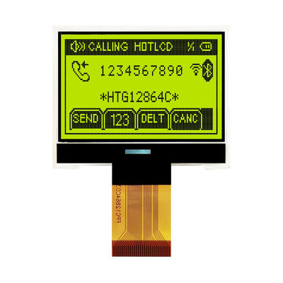 128X64 zeigen grafischer ZAHN LCD FSTN-Anzeige mit weißer Seitenhintergrundbeleuchtung HTG12864C an