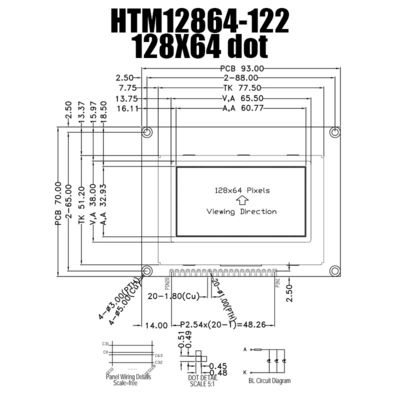 Fahrer ICs 128X64 20PIN STN LCD Anzeigen-ST7567 grafisches Modul