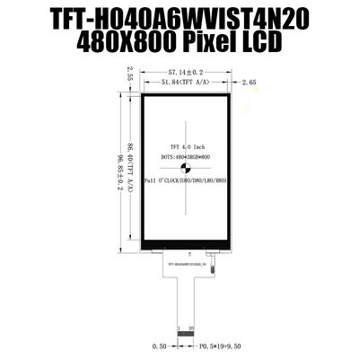 4,0 Interface-Baustein des Zoll-480x800 TFT LCD der Anzeigen-ST7701S IPS MIPI