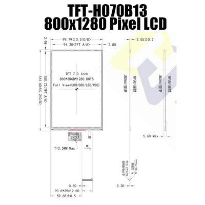 7 Anzeigen-Hersteller For Appliances der Zoll-Monitor-1280x800 TFT LCD