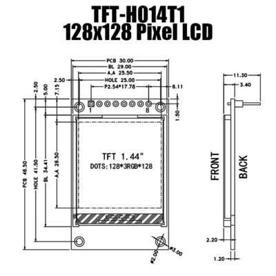1,44 Modul-Platte des Zoll-128x128 TFT mit LCD-Kontrolleur Board
