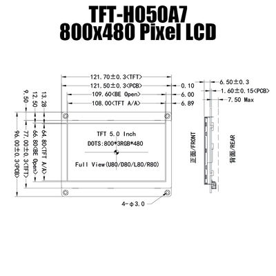 5 Zoll für HDMI TFT Kontrolleur Board der Modul-Anzeigen-800x480 Dots Panel With LCD