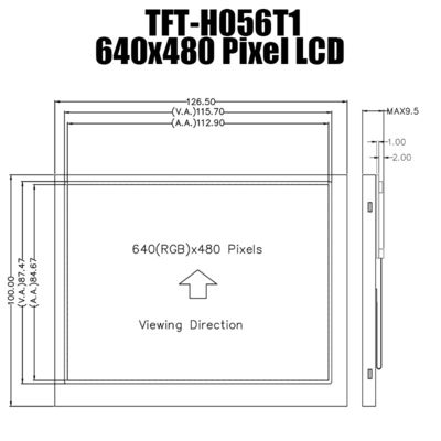 5,6&quot; Monitoren des Zoll-MIPI TFT LCD der Platten-640x480 IPS Lcd zur industriellen Steuerung