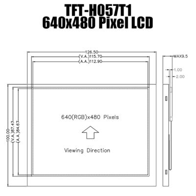 5,7 TOUCH SCREEN IPS MIPI TFT LCD des ZOLL-640X480 KAPAZITIVE PLATTE zur INDUSTRIELLEN STEUERUNG