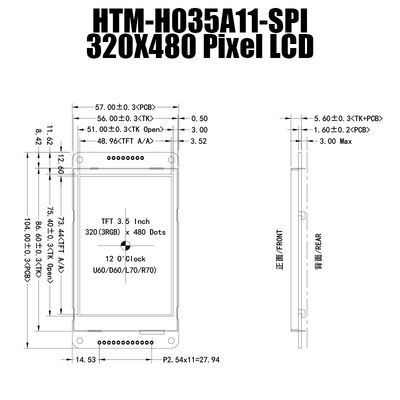3,5 MODUL-GREMIUM ZOLL LCD-ANZEIGEN-320X480 SPI TFT MIT LCD-PRÜFER-BRETT