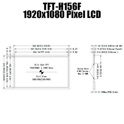15,6 Zoll IPS 1920x1080 Wide Temperature TFT Display Panel LVDS